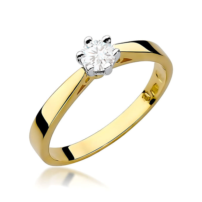 Inel Aur 14K W0229 Diamant Cultivat 0.20ct