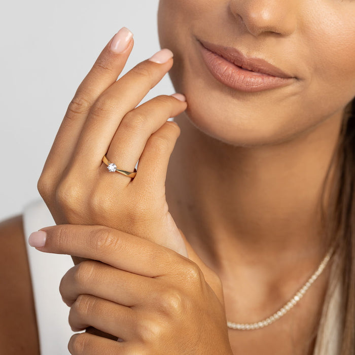 Inel Aur 14K cu Diamant de Laborator 0.30 ct