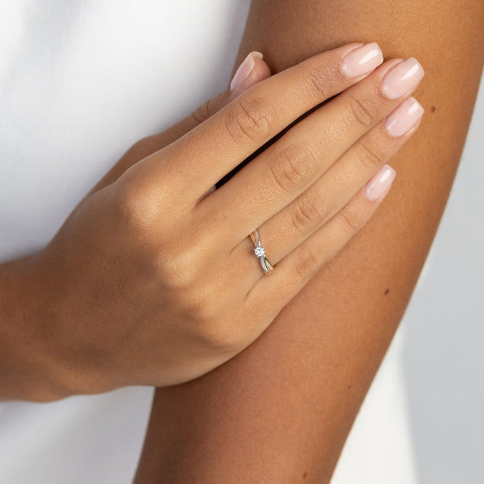 Inel Aur 14K cu Diamant de Laborator 0.10 ct