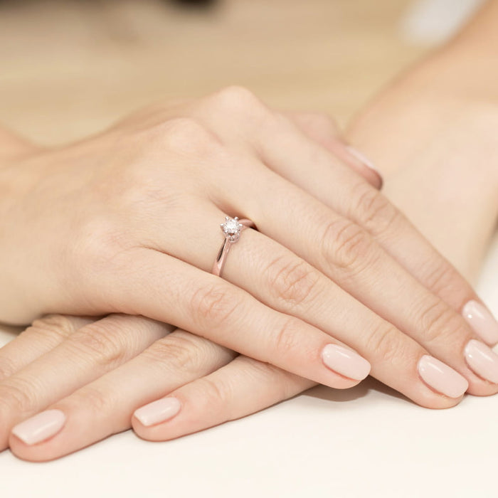 Inel Aur 14K W234 Diamant Laborator 0.25ct