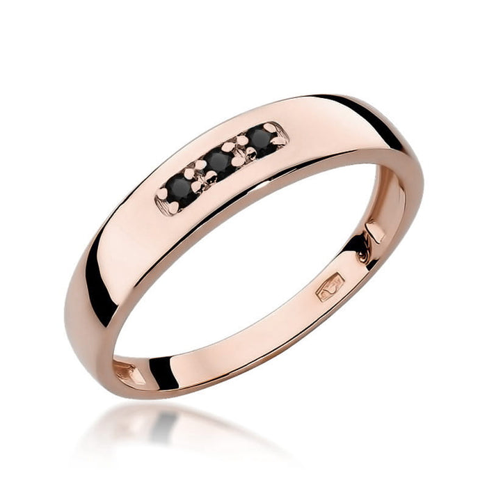 Inel Aur 14K W0235 Diamante Negre