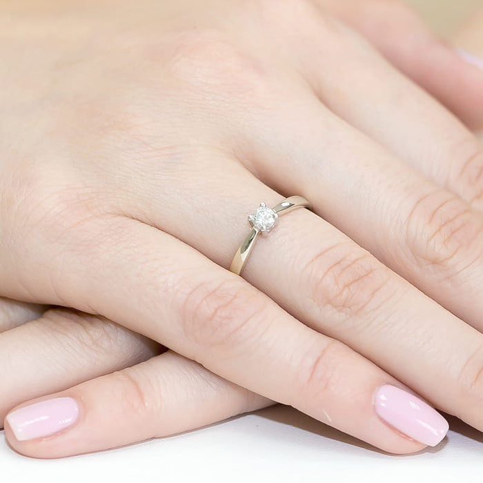 Inel Aur 14K W0242 Diamant de Laborator 0.20ct
