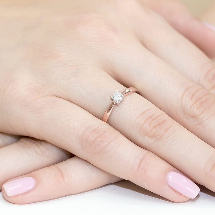 Inel Aur 14K W0242 Diamant de Laborator 0.20ct