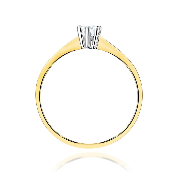 Inel Aur 14K cu Diamant de Laborator 0.15 ct