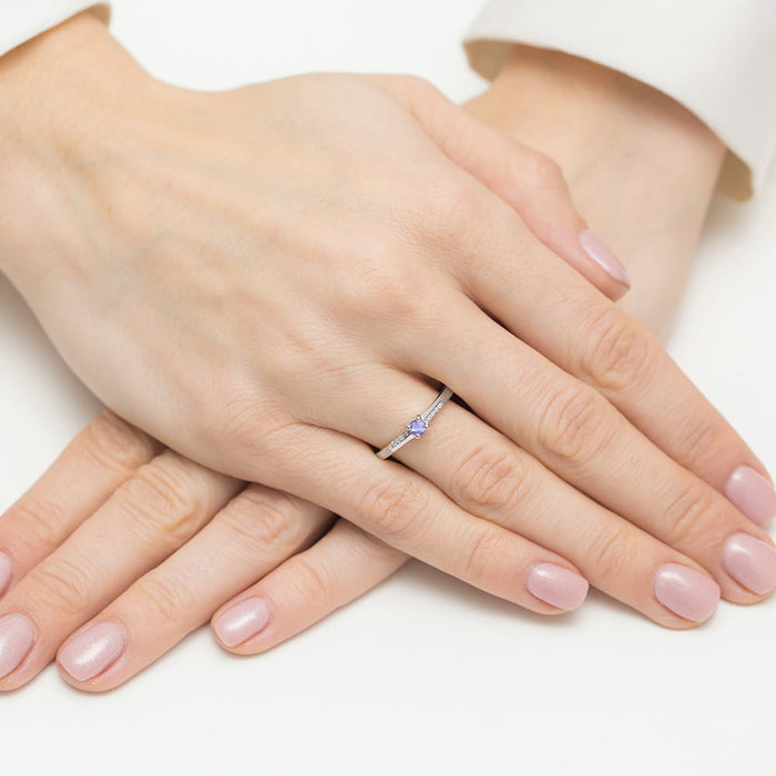 Inel Aur 14K W0258 Tanzanit 0.15ct