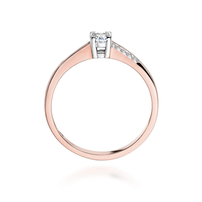 Inel Aur 14K cu Diamante Naturale 0.19 ct