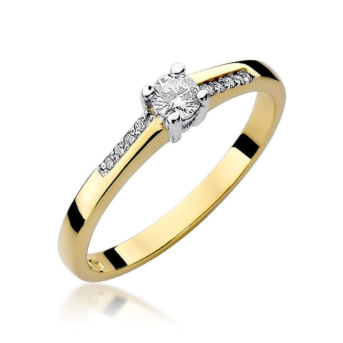 Inel Aur 14K cu Diamante Naturale 0.19 ct