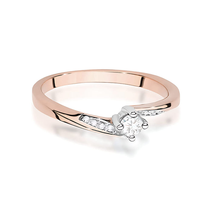 Inel Aur 14K cu Diamant 0.10 ct