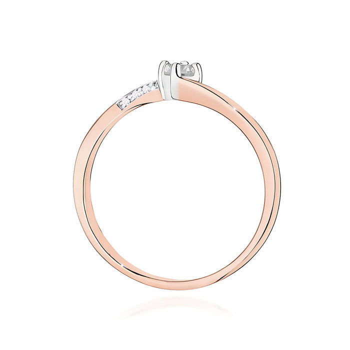 Inel Aur 14K cu Diamant 0.10 ct