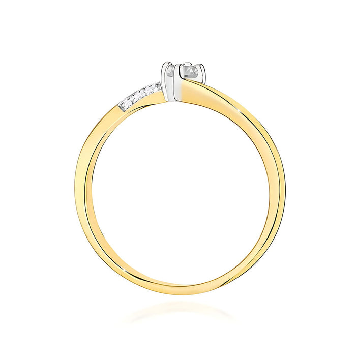 Inel Aur 14K cu Diamant 0.10 ct