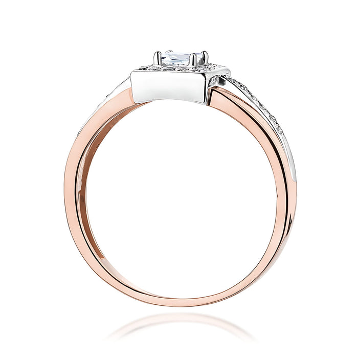 Inel Aur 14K Diamant Cultivat în Laborator 0,15ct