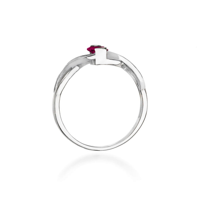 Inel Aur 14K W028 Rodolit 0.50ct