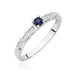 Inel Aur 14K cu Safir 0.15 ct si Diamante Naturale 0.05 ct