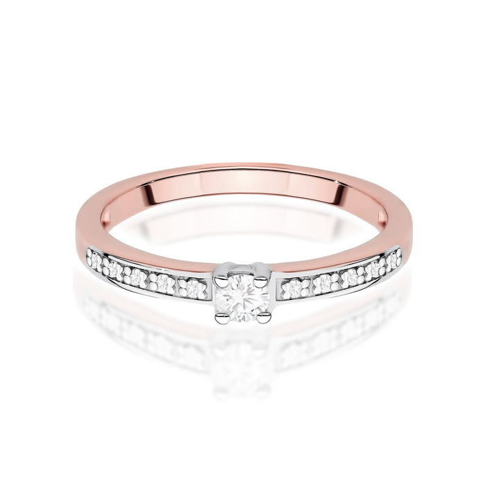 Inel Aur 14K cu Diamante de Laborator 0.13 ct