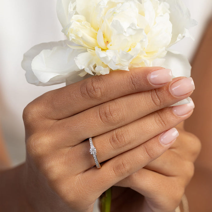 Inel Aur 14K cu Diamante de Laborator 0.28 ct