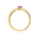 Inel Aur 14K cu Topaz Roz 0.15 ct si Diamante Naturale 0.05 ct
