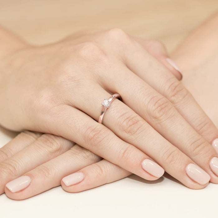 Inel Aur 14K W0292 Diamant Cultivat 0.20ct