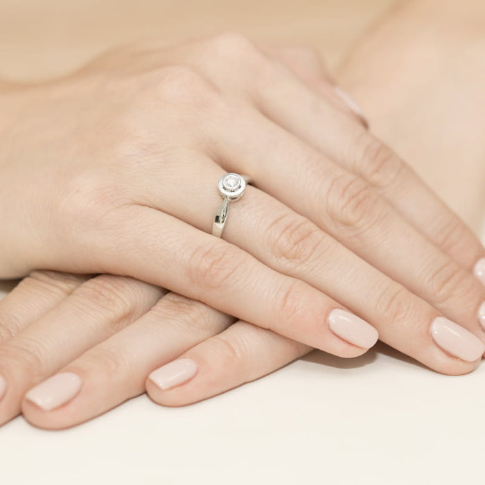 Inel Aur 14K W0294 Diamant Cultivat 0.30ct