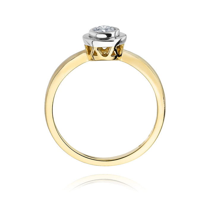 Inel Aur 14K W0294 Diamant Cultivat 0.20ct