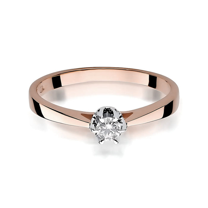 Inel Aur 14K W295 Diamant Crescut în Laborator 0.15ct