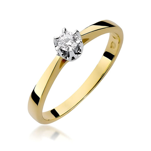 Inel Aur 14K W295 Diamant Crescut în Laborator 0.15ct