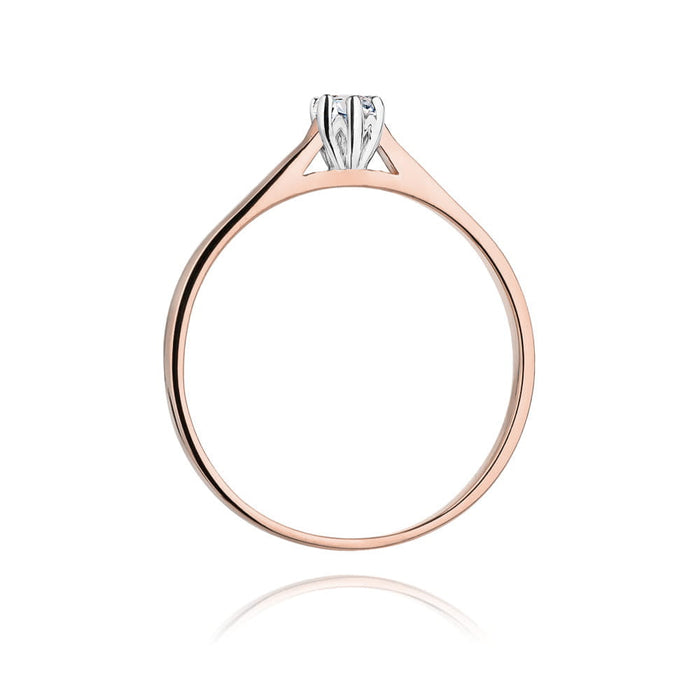 Inel Aur 14K W0311 Diamant Cultivat 0.10ct