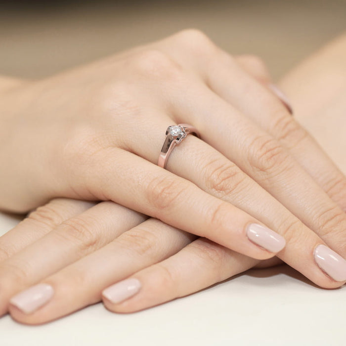 Inel Aur 14K W0320 Diamant Cultivat 0.30ct