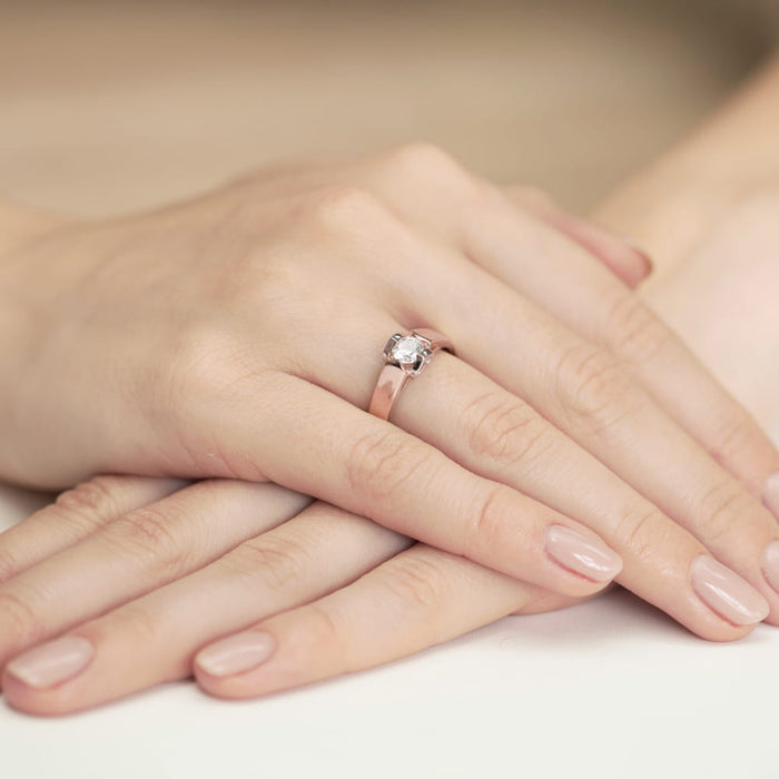 Inel Aur 14K W0320 Diamant Cultivat 0.50ct