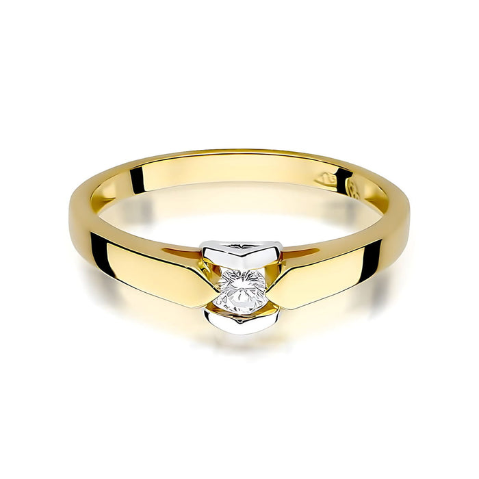 Inel Aur 14K W0320 Diamant Cultivat 0.10ct
