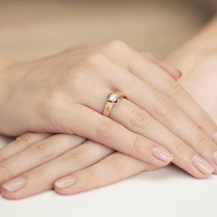 Inel Aur 14K W0320 Diamant Cultivat 0.50ct