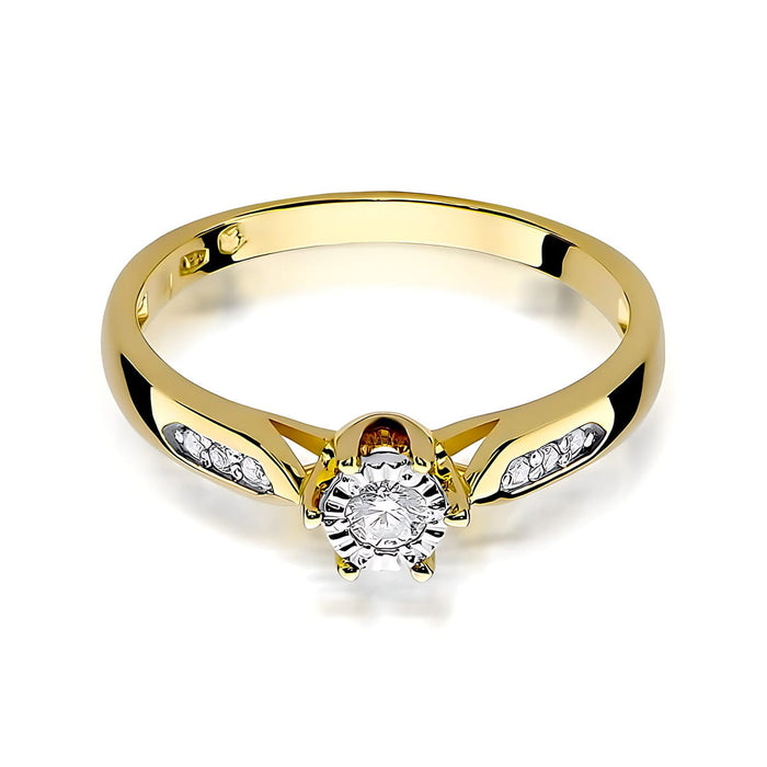 Inel Aur 14K W0328 Diamant Cultivat 0.08ct
