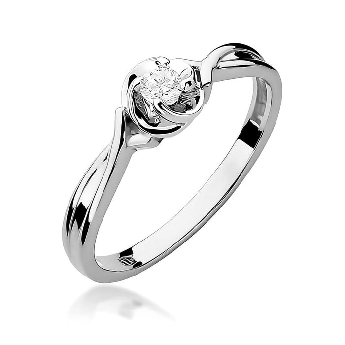 Inel Aur 14K W0329 Diamant Cultivat în Laborator 0.10ct