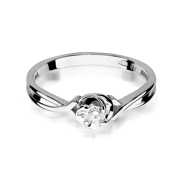 Inel Aur 14K W0329 Diamant Cultivat în Laborator 0.10ct