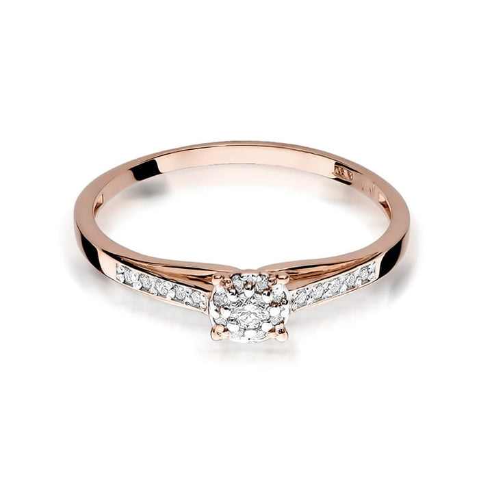 Inel Aur 14K cu Diamant Natural 0.13 ct