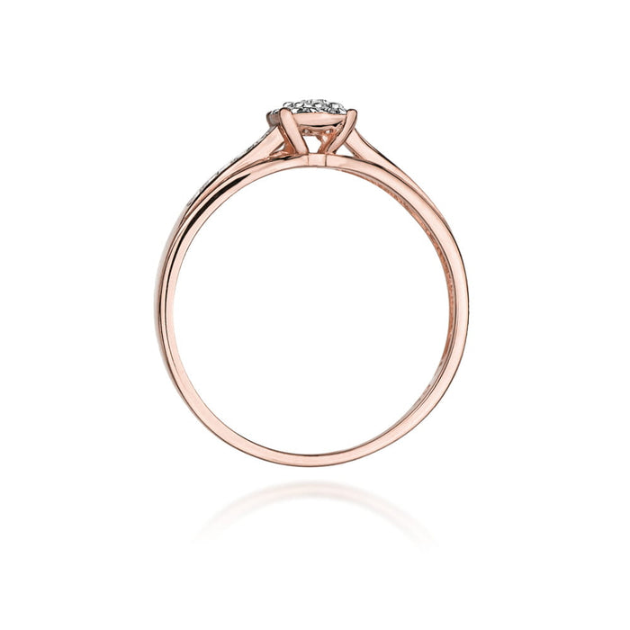 Inel Aur 14K cu Diamant Natural 0.13 ct