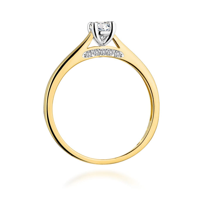 Inel Aur 14K W0341 Diamant Cultivat 0.25ct