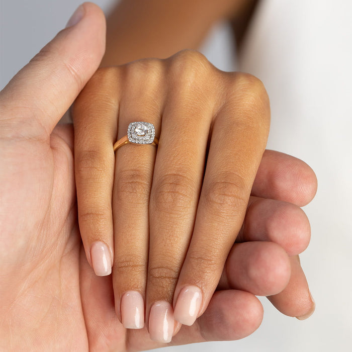 Inel Aur 14K cu Diamante de Laborator 0.50 ct