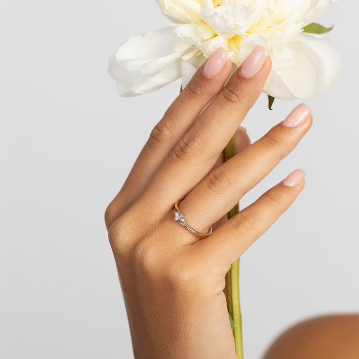 Inel Aur 14K cu Diamante de Laborator 0.12 ct