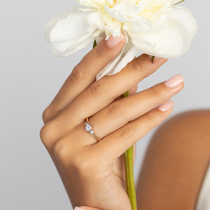 Inel Aur 14K cu Diamante de Laborator 0.27 ct