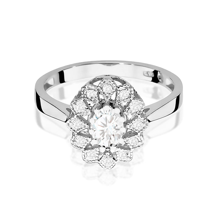 Inel Aur 14K Diamant Cultivat în Laborator 0,40ct Oval Model W0354