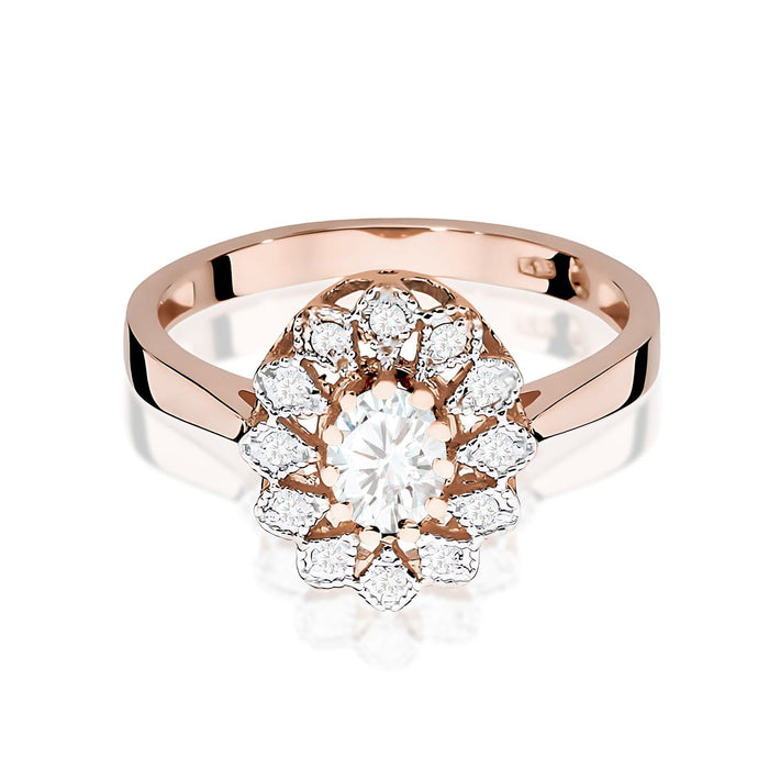 Inel Aur 14K Diamant Cultivat în Laborator 0,40ct Oval Model W0354