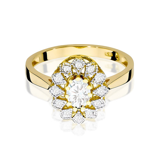 Inel Aur 14K Diamant Cultivat în Laborator 0,40ct Oval Model W0354