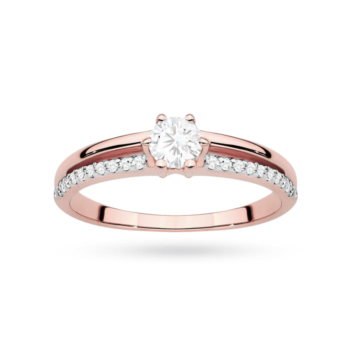 Inel Aur 14K cu Diamante de Laborator 0.40 ct