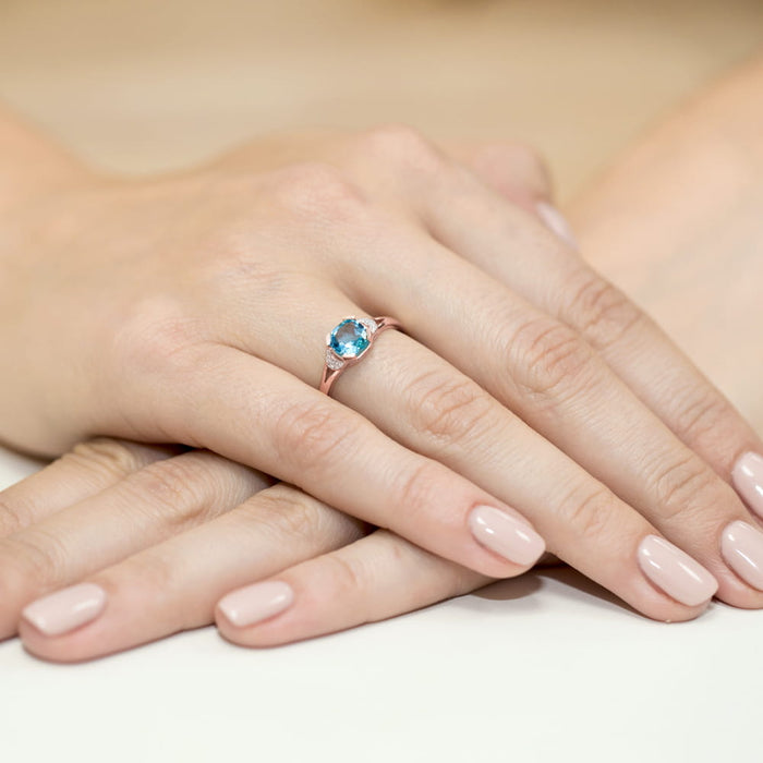 Inel Aur 14K cu Topaz 1.10 ct