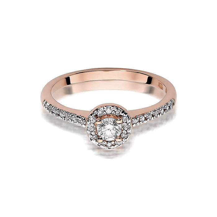 Inel Aur 14K W0406 Diamant Cultivat 0.15ct