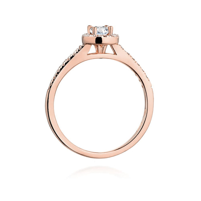 Inel Aur 14K W0406 Diamant Cultivat 0.15ct