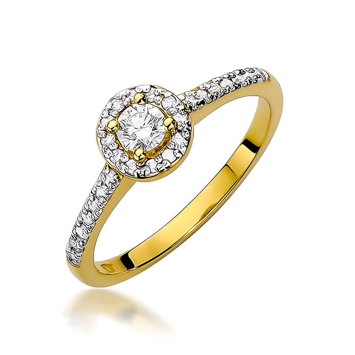 Inel Aur 14K W0406 Diamant Cultivat 0.15ct