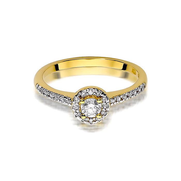 Inel Aur 14K W0406 Diamant Cultivat 0.15ct