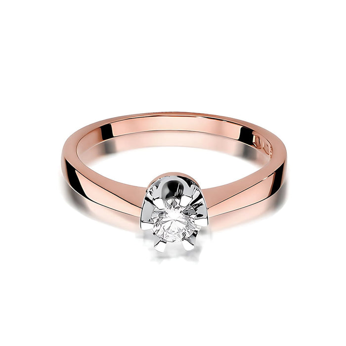 Inel Aur 14K W408 Diamant Cultivat 0.25ct