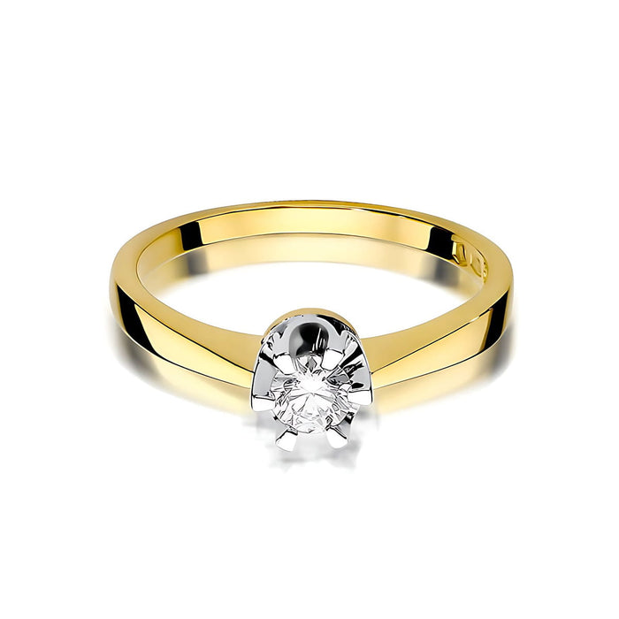 Inel Aur 14K W408 Diamant Cultivat 0.25ct